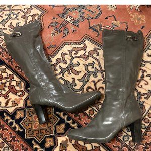 Studio Works Boots Maggie Gray Tall Knee-high Grey boot with Heel 8.5